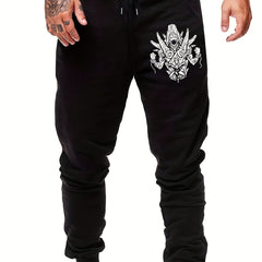Anime Monster Print Men's Sports Pants Drawstring Joggers