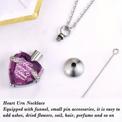 Heart Pendant Cremation Urn Necklace Ashes Jewelry