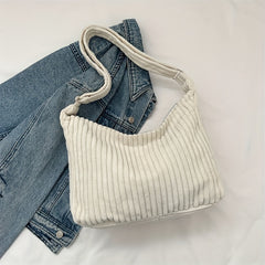 Striped Mini Shoulder Bag Versatile Cross Body Bag
