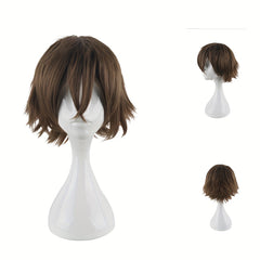 Men's 12 Inch Brown Anime Costume Wig 30 48 Cm Men's Role playing Wig