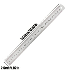 12in Stainless Steel Ruler for Student School Office