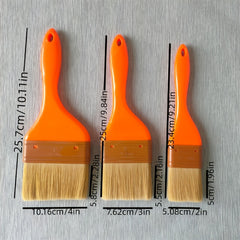 1pc 2 3 4 Long Plastic Brush Red Curved Handle Thicken Brown Nylon B