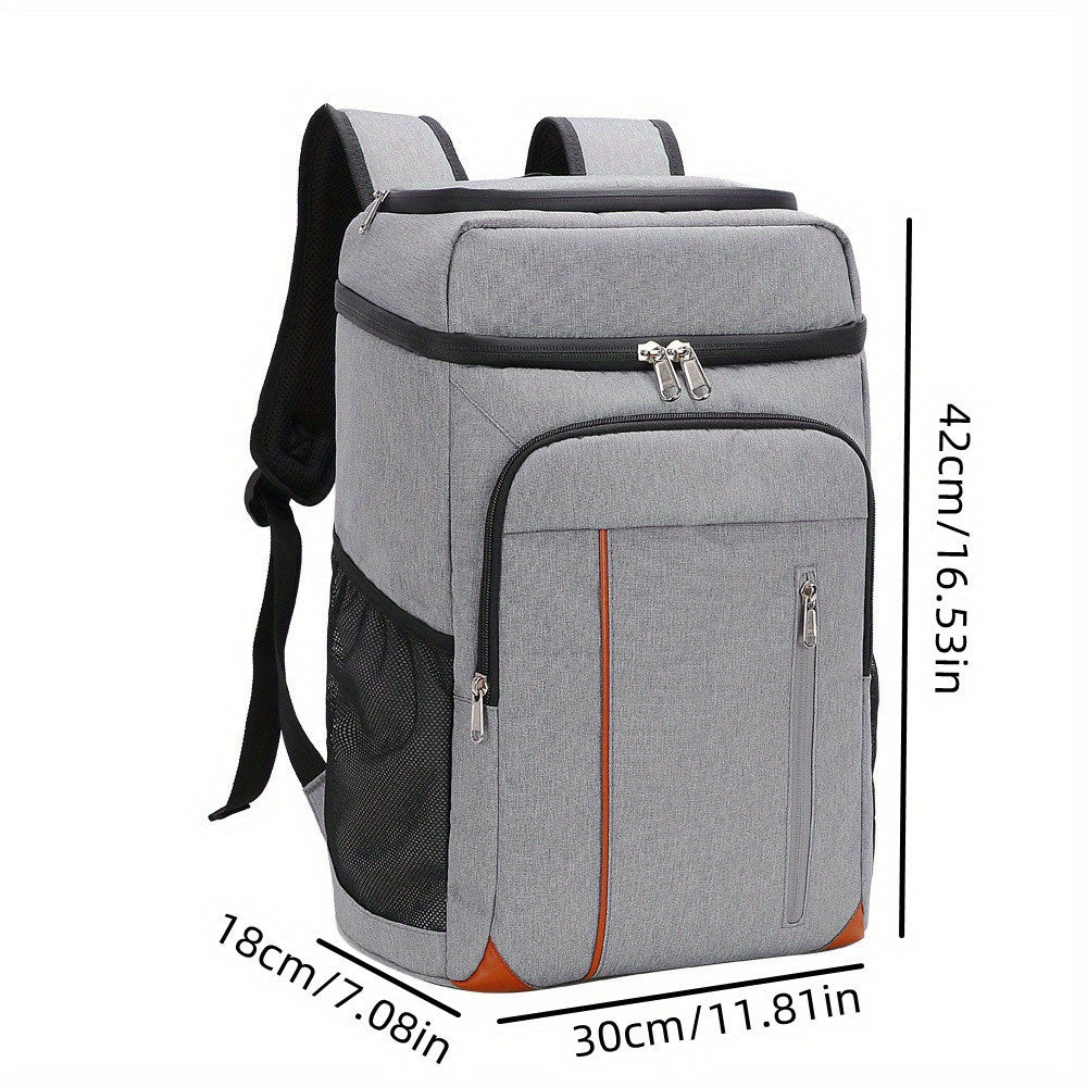 22L Double Layer Thermal Backpack for Camping Beach Picnics Waterproof Insulated