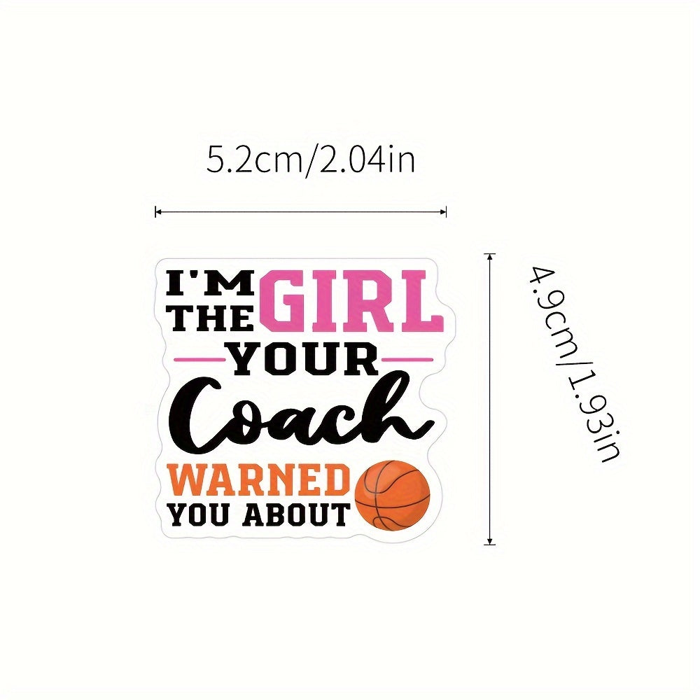 60pcs Girl Basketball Stickers Water Bottle Laptop Stickers For Girls