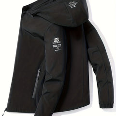 Boys Windbreaker Hooded Jacket Long Sleeve Zip Up Waterproof Jacket