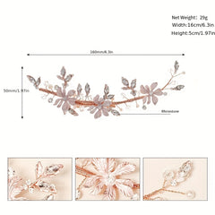 Crystal Leaf Hair Clip Bridal Headwear Non-slip Side Clip Hair Accessories