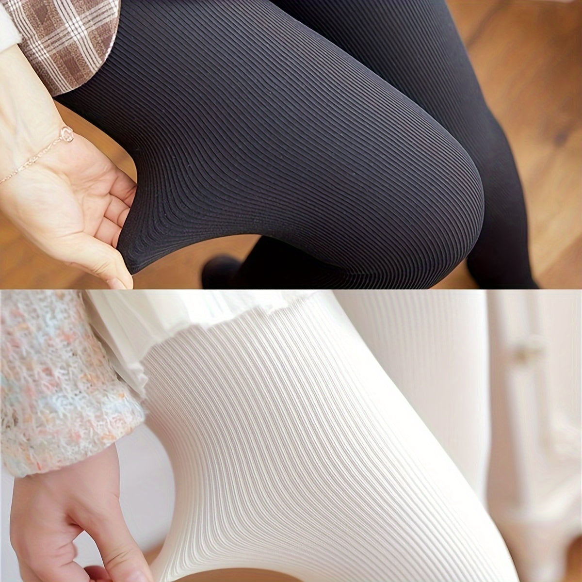 2 Pack High Waist Slim Footed Pantyhose Women's Stockings