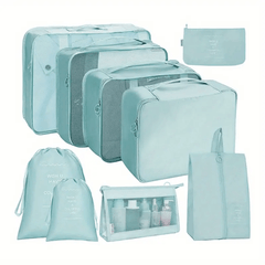 9 Pcs Travel Luggage Storage Bags Multifunctional Clothes Organizers