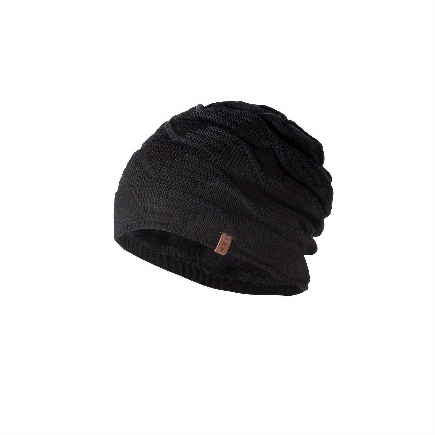 Winter Knitted Beanie Hat Thickened Velvet Ear Protection Warm Hat