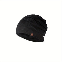 Winter Knitted Beanie Hat Thickened Velvet Ear Protection Warm Hat