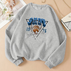 Graphic & Letter Print Sweatshirt Casual Long Sleeve Women's Sweatshirt