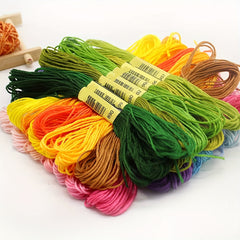 50 Skeins Embroidery Floss Rainbow Colors Cross Stitch Threads