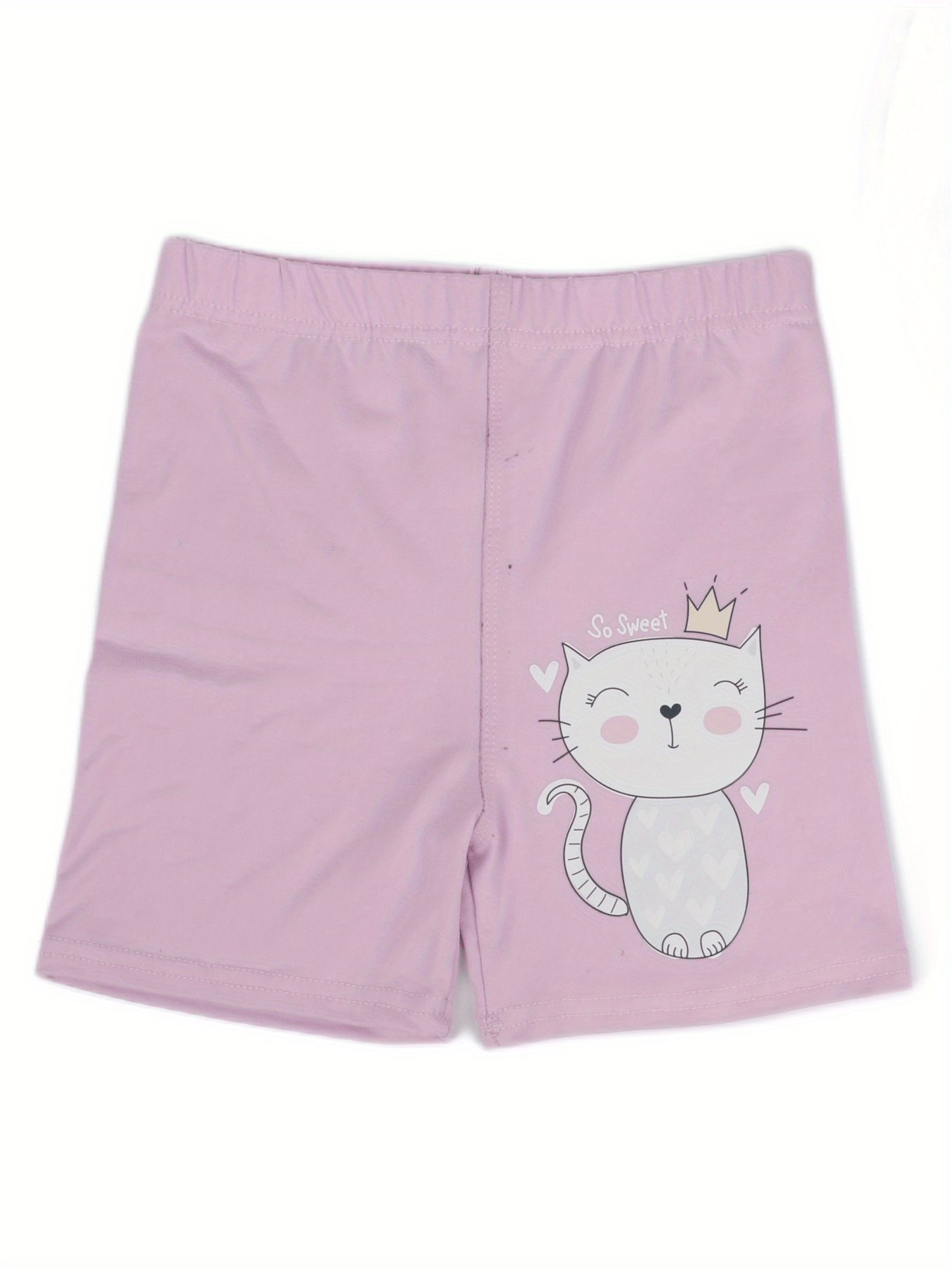 Girls Unicorn Cat Cow Graphic Leggings Dance Shorts Breathable Safety Short