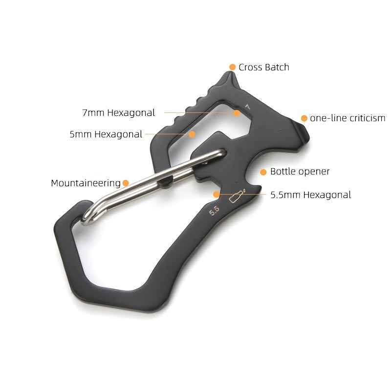 Portable Multifunctional Carabiner: Ideal for Outdoor Activities
