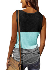 Women's V-Neck Sleeveless Tank Top for Summer
