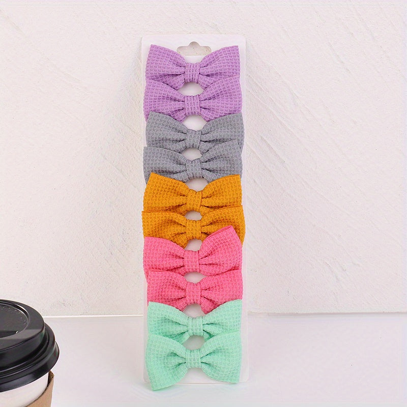10pcs Bow Hair Clip Ponytail Clip for Baby Girls
