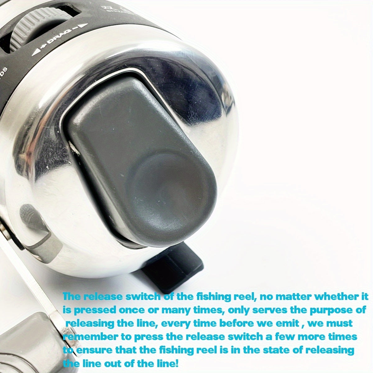 Stainless Steel Fishing Reel With Wrist Strap