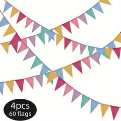 Rainbow Bunting Banner Set 5m 197in Length for Birthday School Wedding Decor