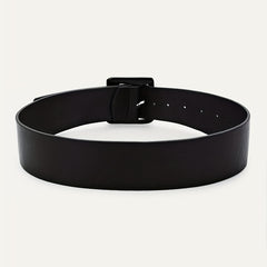 Chic Wide Belt Square Buckle PU Girdle for Women