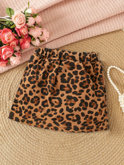 Baby Girls Leopard Print Short Dress with Zipper