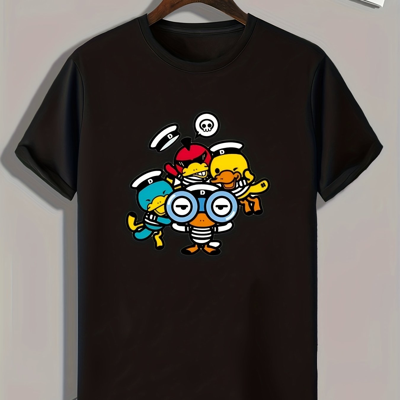 Cartoon Print Men's Graphic T shirt Casual Comfy Tees For Summer Mens Clothing
