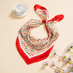 Bandana Scarf Head Wrap Decorative H Pattern Lady Square Scarf Headband