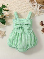 Baby Girls Striped Bowknot Onesie Clothes