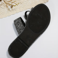 Women's Flat Sandals Slip On Open Toe Lightweight Loop Slides Shoes