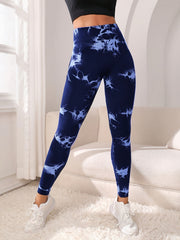 Tie Dye High Stretch Yoga Pants Running Workout Fitness Sports Tight Pants