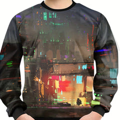 3D City Print Kid's Pullover Top for Spring Fall Winter