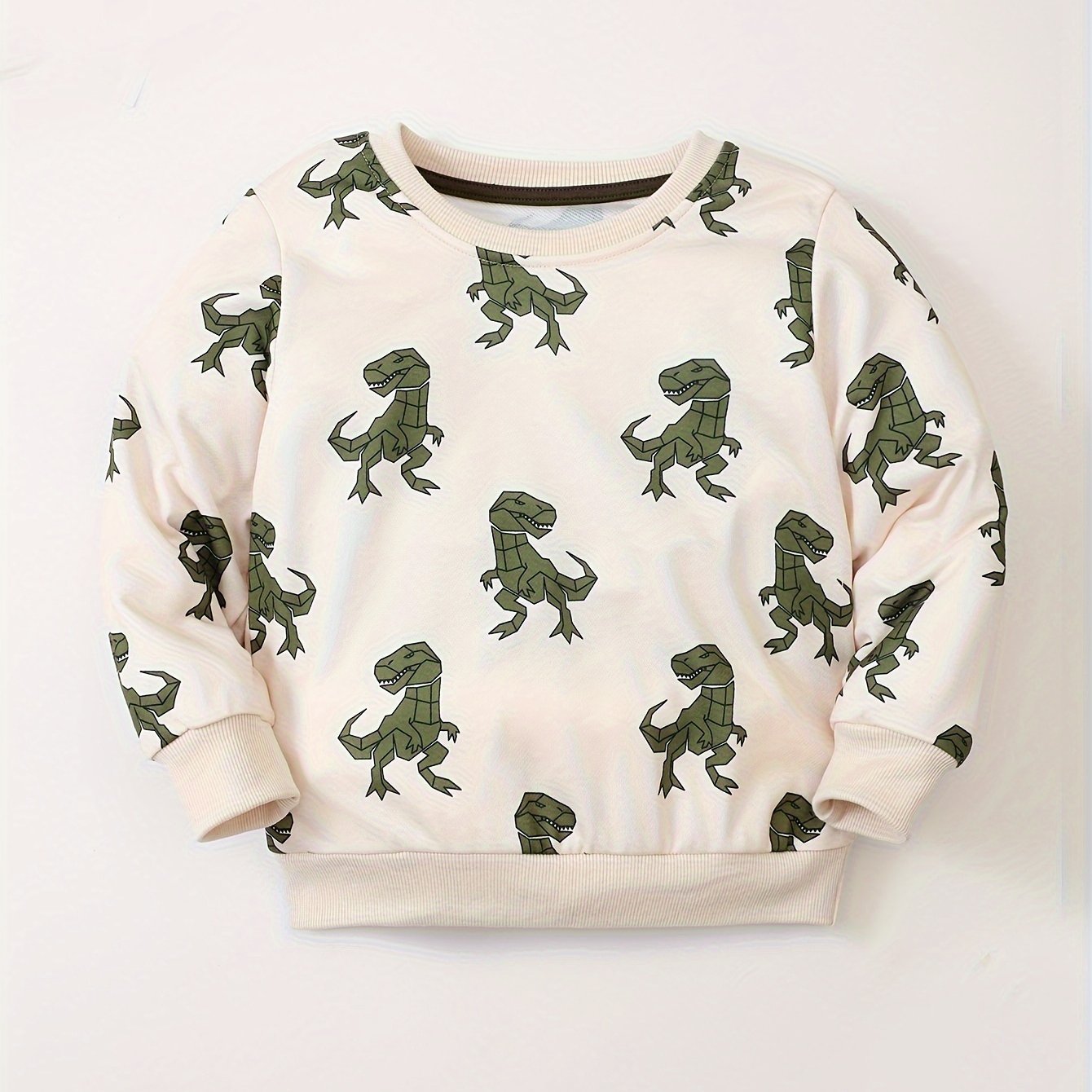 Dinosaur Pattern Sweatshirt Boys Long Sleeve Pullover Top