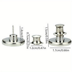 8pcs Adjustable No Sew Jeans Button Metal Clips for Loose Jeans Repair