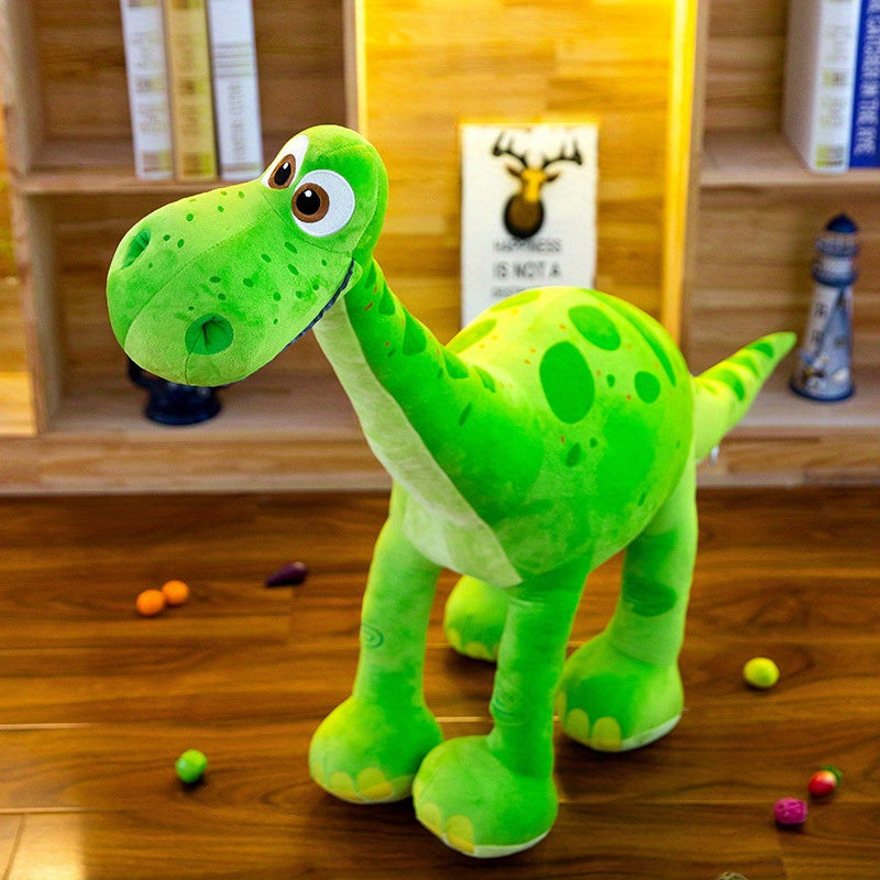 Soft Green Dinosaur Plush Toy with Expressive Eyes Animal Stuffed Toy