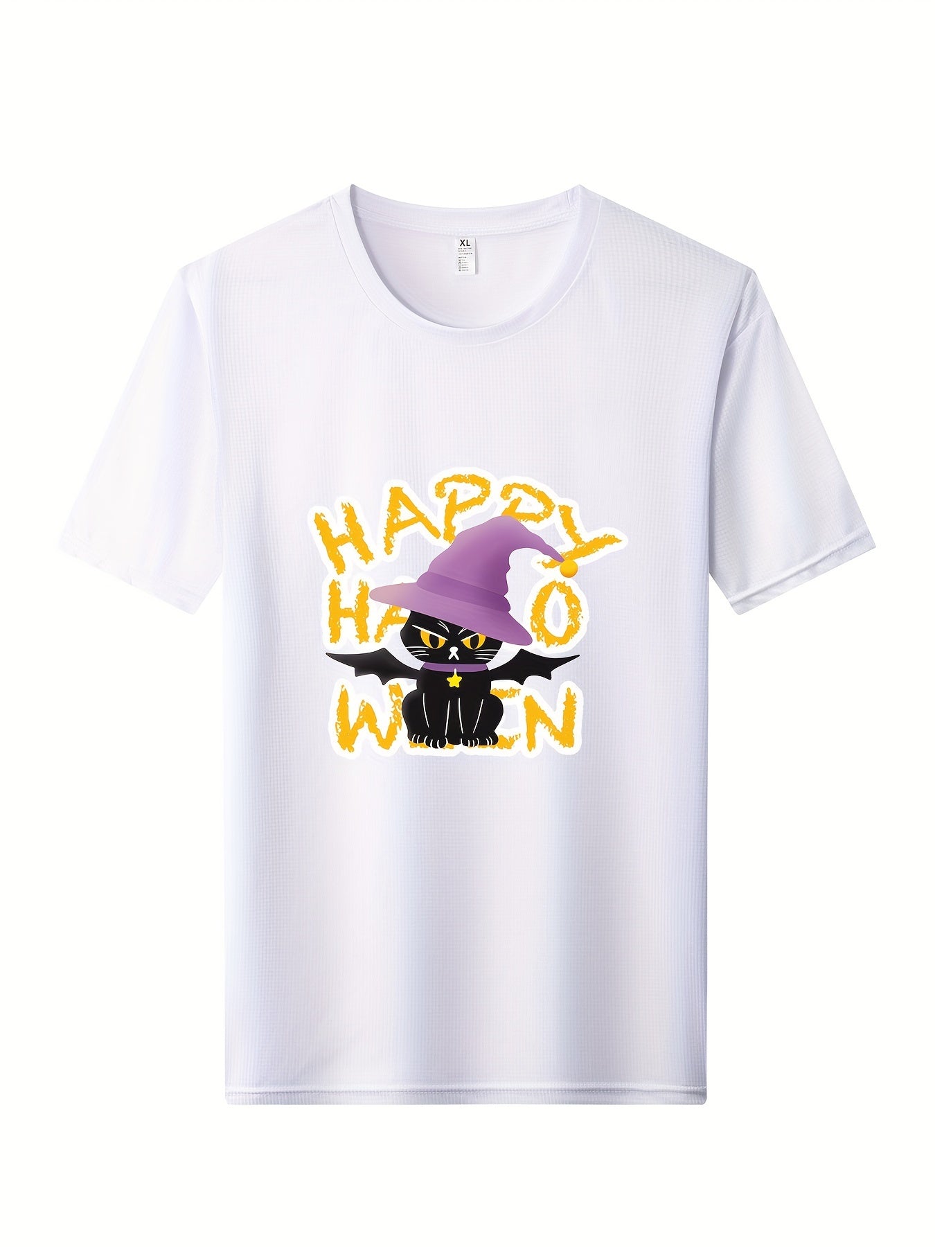 Skull Print Men's Graphic Crew Neck Quick Dry T-shirt