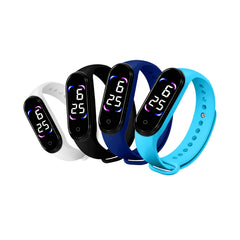 3pcs Touch Screen LED Sports Watches Durable PVC Strap 24-Hour Display