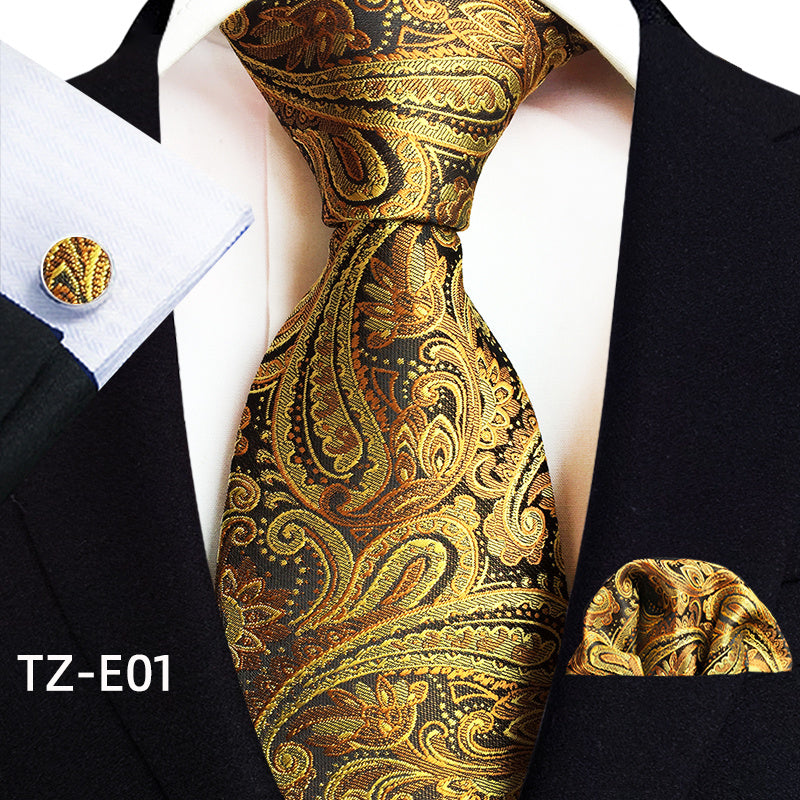 Paisley Waistband Men's Tie Pocket Square Set
