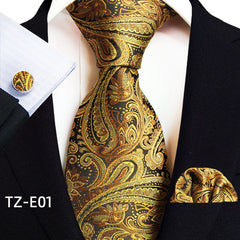 Paisley Waistband Men's Tie Pocket Square Set