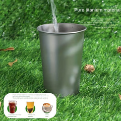 Outdoor Titanium Water Cup 300/500ml Portable Camping Drinkware