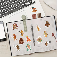 60pcs Christmas Crafts Kits For Kids DIY Gingerbread Ornaments Kit