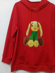 Women's Rabbit Long Sleeve Hoodie With Pocket