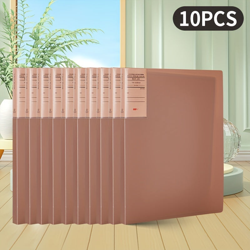 10pcs A4 Plastic File Folder School Office Supplies