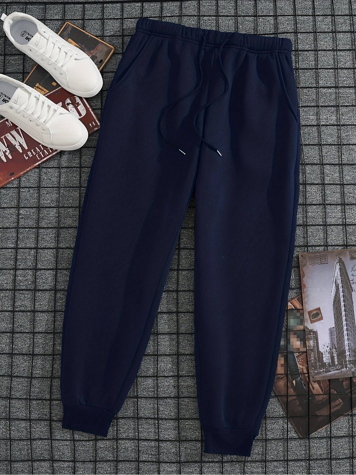 Men's Winter Fleece-Lined Pants Outdoor Sports Camping Hiking