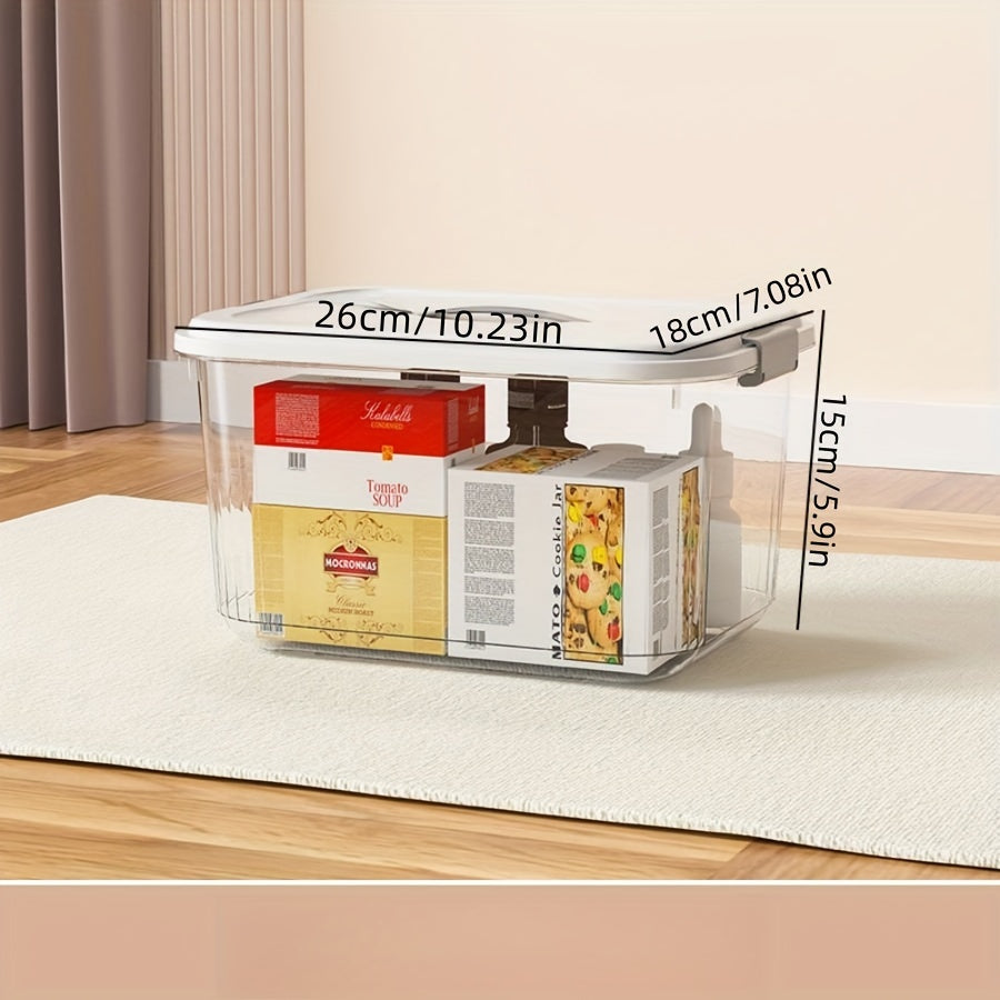 1pc Transparent Storage Box with Lid Home Organization and Storage