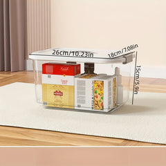 1pc Transparent Storage Box with Lid Home Organization and Storage