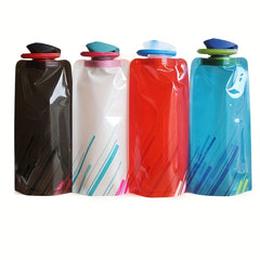 700ML Sports Folding Water Bag Portable Plastic Bottle