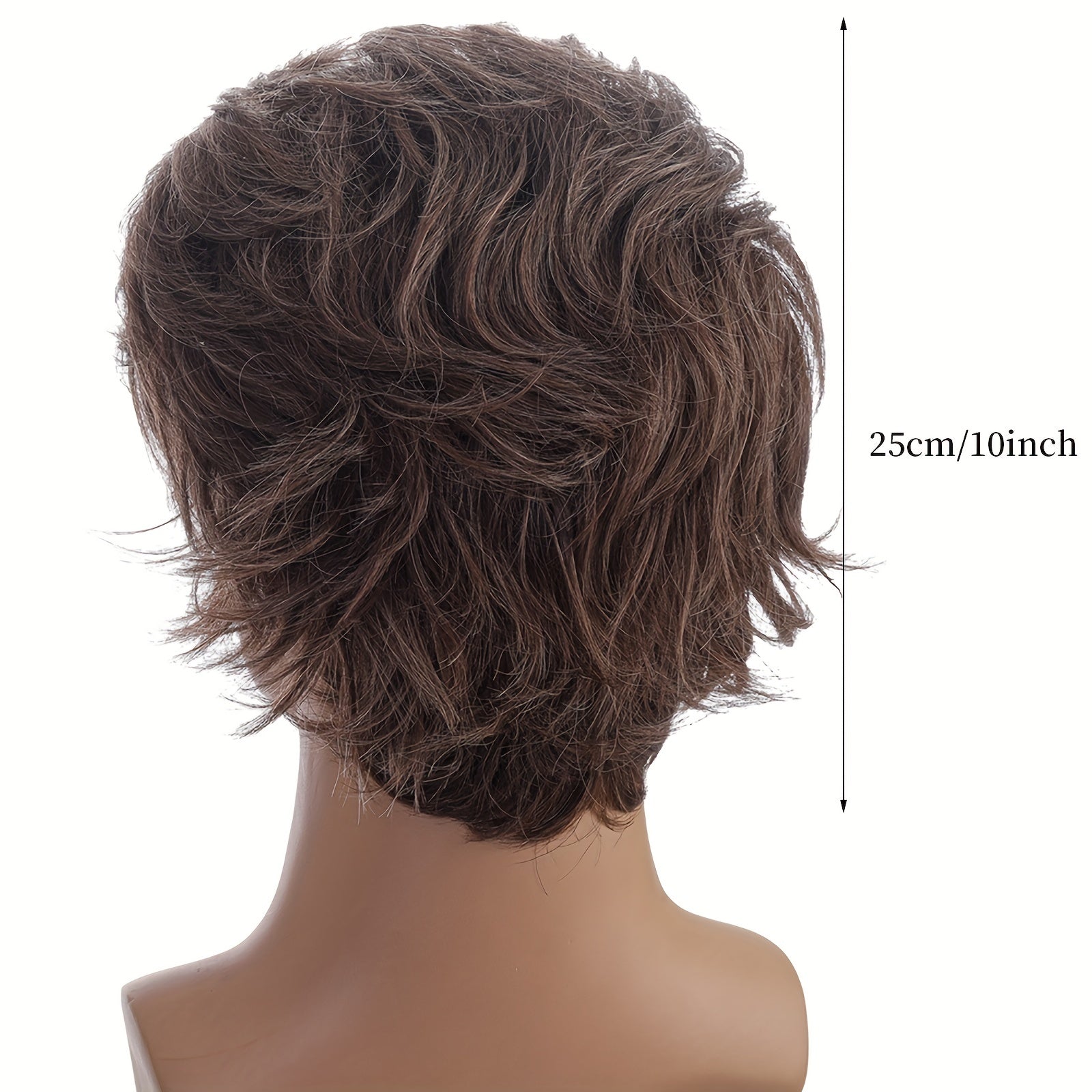 Men's Short Curly Wig Synthetic Heat Resistant Cosplay Halloween Wig