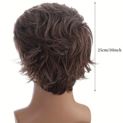 Men's Short Curly Wig Synthetic Heat Resistant Cosplay Halloween Wig