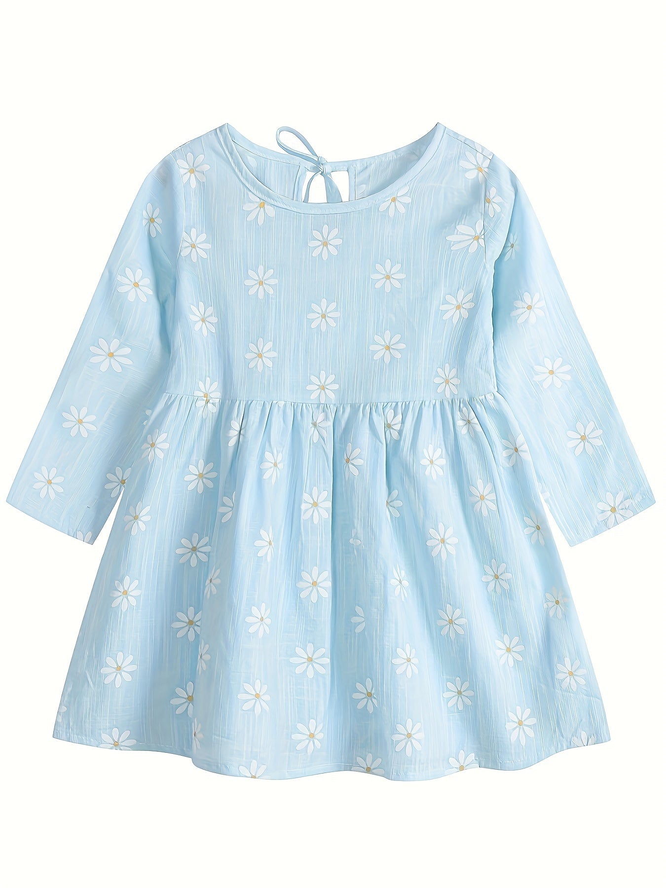 Girl's Sunflower Lemon Princess Dress Long Sleeve Baby Print Dress