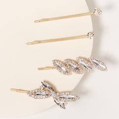 4pcs Rhinestone Metal Hair Clip Hair Accessories For Women
