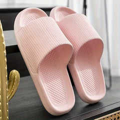 Women's Solid Slides Soft Sole Pillow Slides Lightweight Home Bathroom Shoes